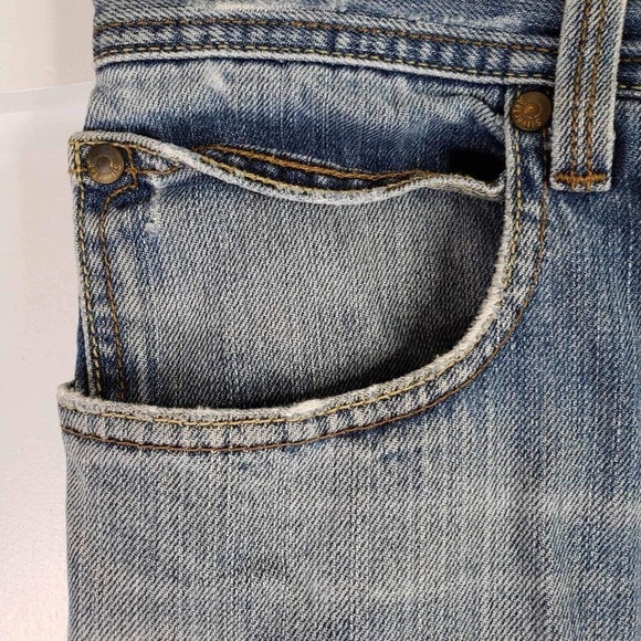 Vtg Levis Silvertab Jeans Mens 33x34 Blue Loose Straight Leg Distressed Baggy - Picture 6 of 13